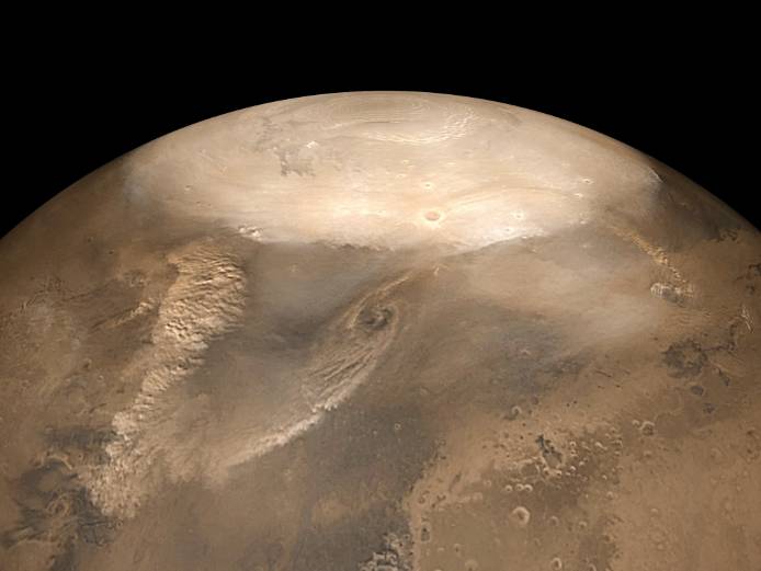 Mars, písečné bouře
