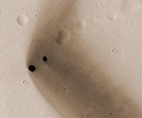 Hluboké jámy na Marsu