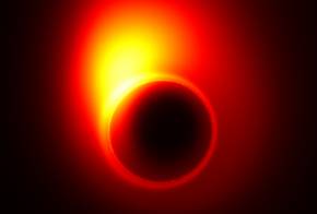 Černá díra v galaxii M87, počítačový model 